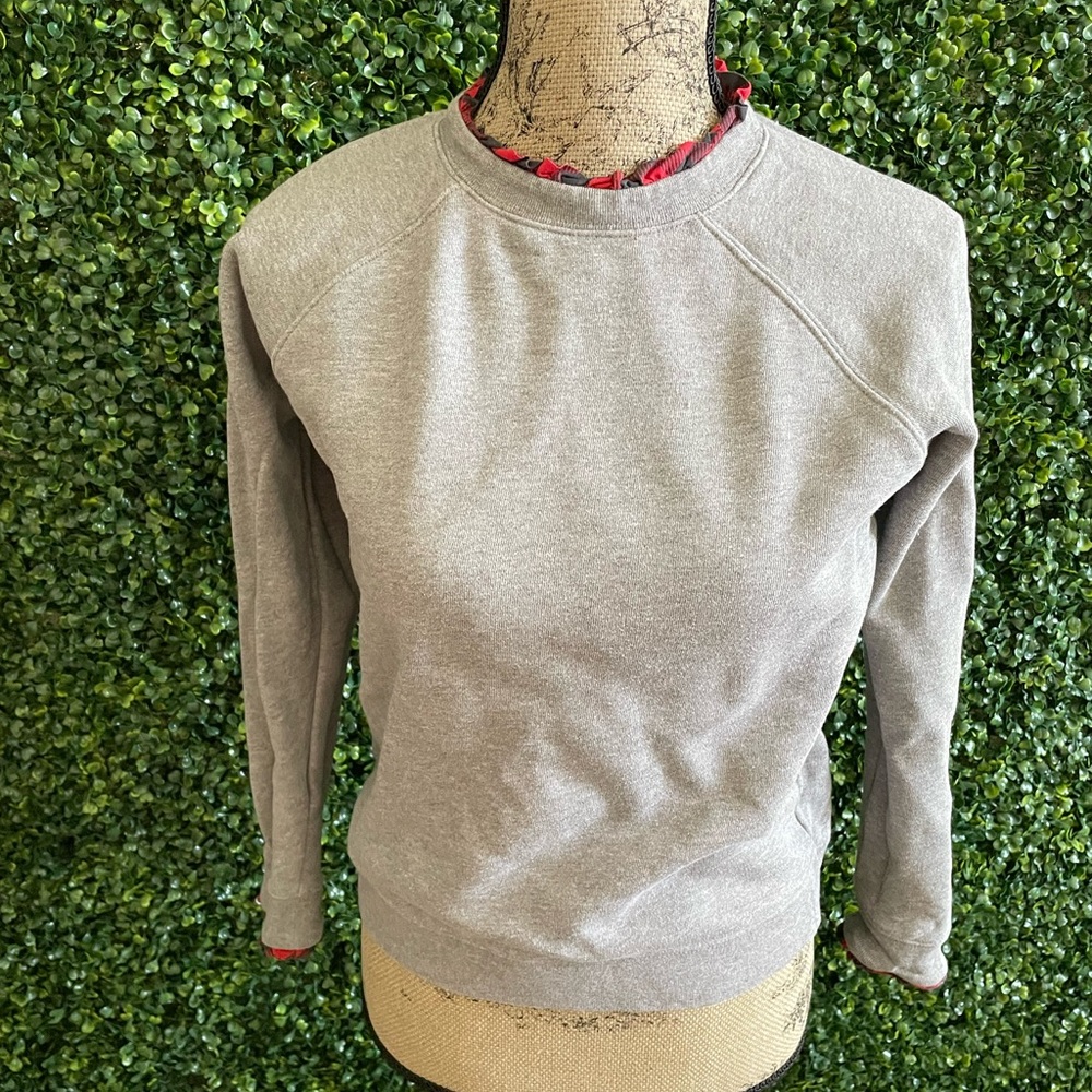 Jcrew sweatshirt with red and black trim